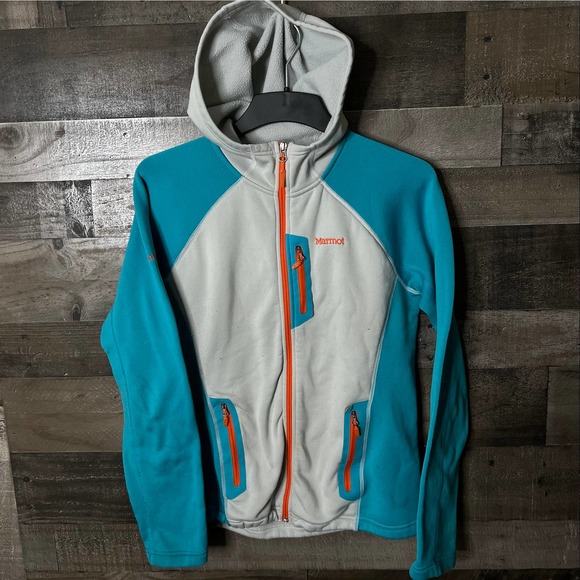 SOLD Marmot Womens Fleece Hooded Jacket Medium - Picture 1 of 2
